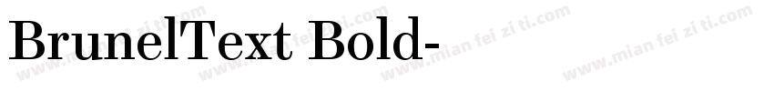 BrunelText Bold字体转换